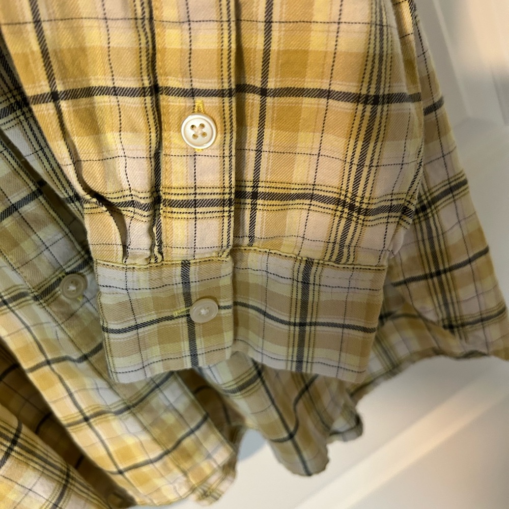 LOFT Yellow Plaid Women's Top - Picture 6 of 7